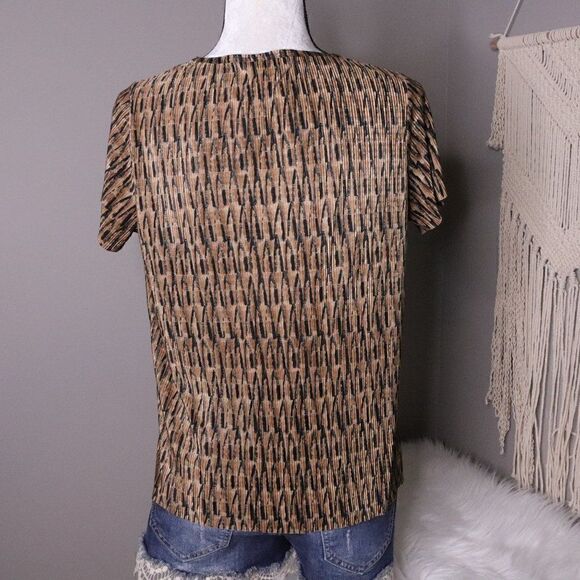 Vintage | 1990's Short Sleeve Printed Top Large - Picture 4 of 7